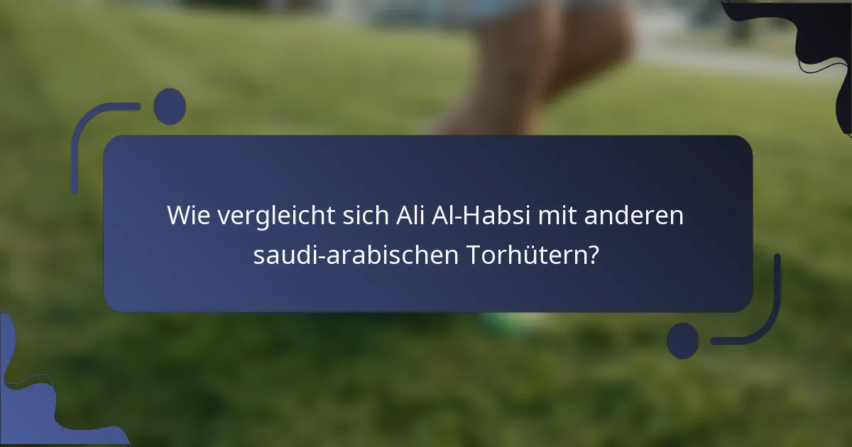 Wie vergleicht sich Ali Al-Habsi mit anderen saudi-arabischen Torhütern?